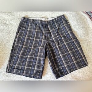 Dockers Men's Plaid Black and Blue Shorts